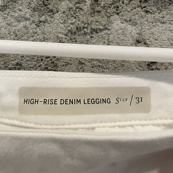 Pilcro and the Letterpress Anthropologie High Rise Denim Legging White Women 31 - Picture 3 of 6